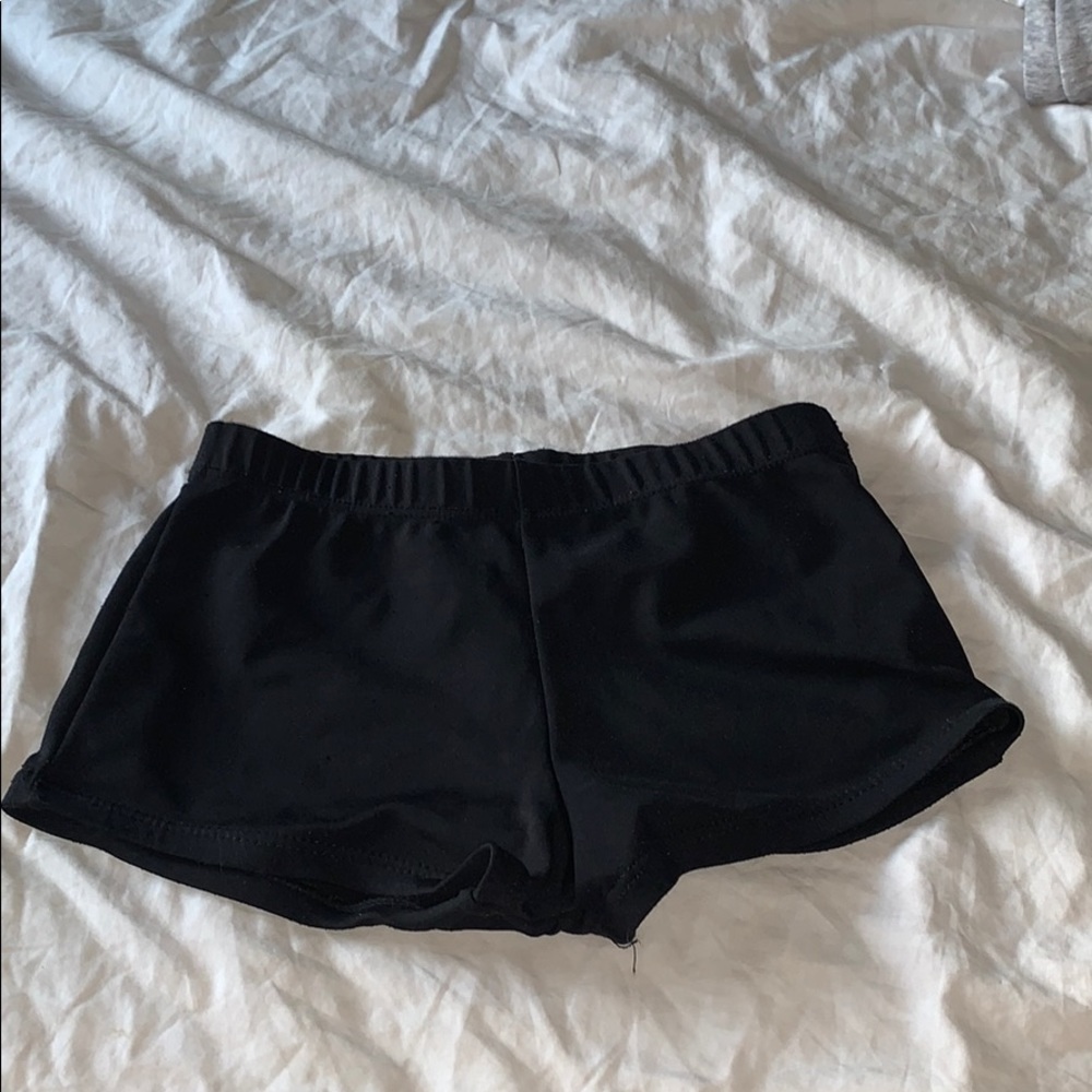 black dance shorts